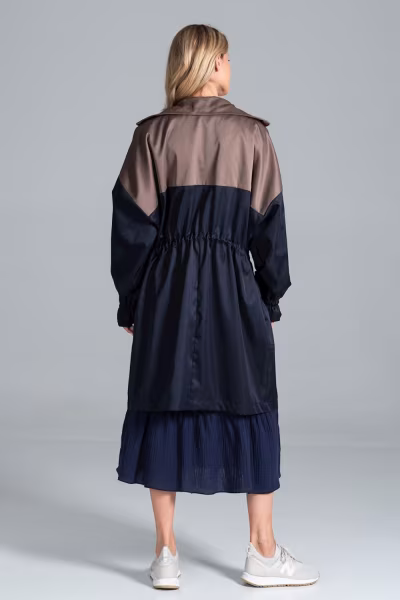 Płaszcz Model M817 Navy/Brown - Figl — zdjęcie 3