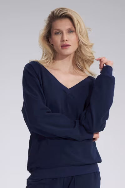 Bluza Damska Model M799 Navy - Figl — zdjęcie 1