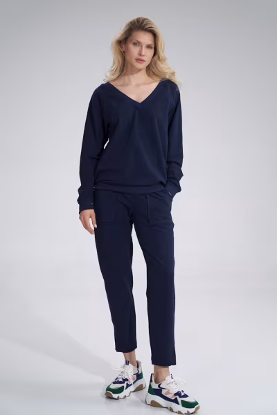 Bluza Damska Model M799 Navy - Figl — zdjęcie 2