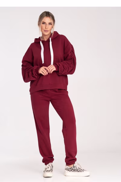 Spodnie Dresowe Model M1056 Bordo - Figl — zdjęcie 2