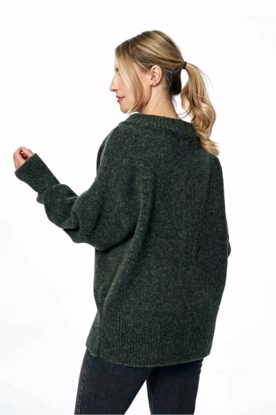 Sweter Damski Model M882 Dark Olive - Figl — zdjęcie 3