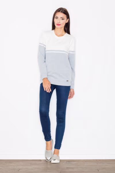 Bluza Damska Model M511 Grey/Ecru - Figl — zdjęcie 2