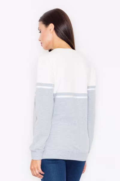Bluza Damska Model M511 Grey/Ecru - Figl — zdjęcie 3