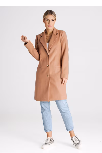 Płaszcz Damski Model M989 Beige - Figl — zdjęcie 1