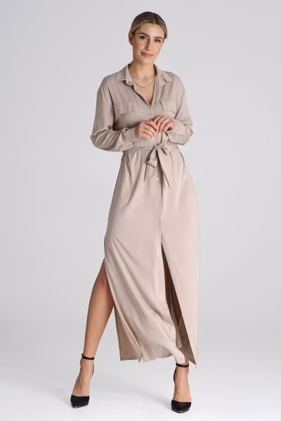 Sukienka Model M1000 Beige - Figl — zdjęcie 2