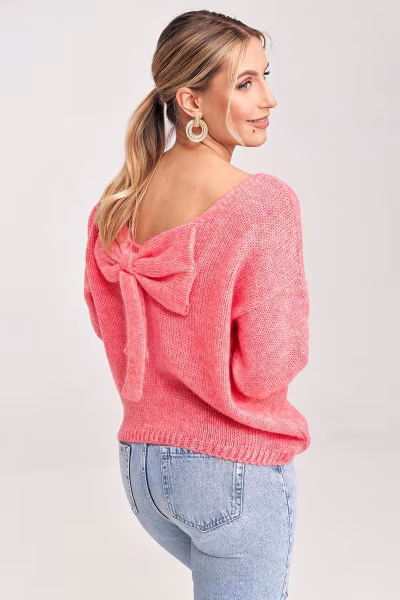 Sweter Damski Model M993 Coral - Figl — zdjęcie 2