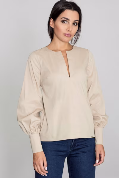 Bluzka Model M561 Beige - Figl — zdjęcie 1