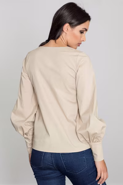 Bluzka Model M561 Beige - Figl — zdjęcie 2