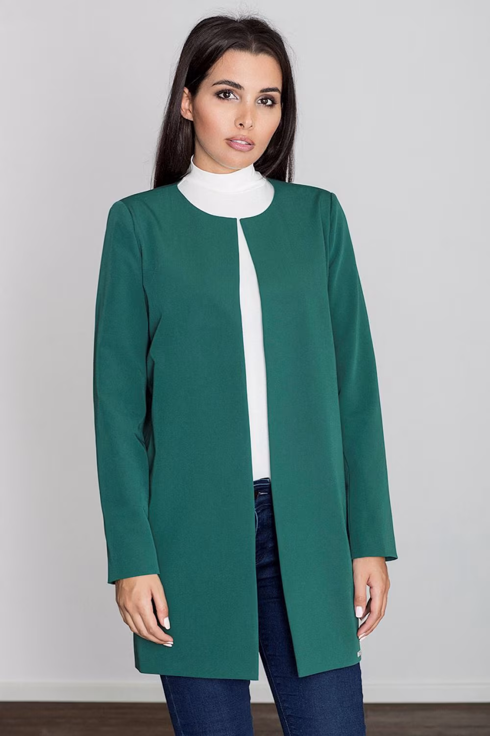 Płaszcz Damski Model M551 Green - Figl