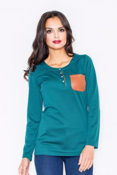 Bluzka Model M156 Green - Figl — zdjęcie 1