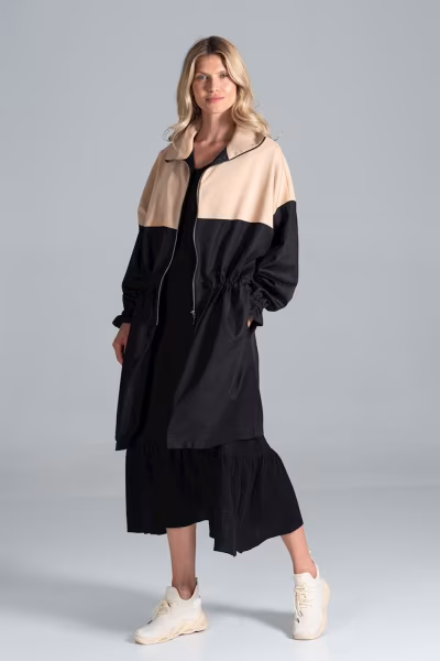 Płaszcz Model M817 Black/Beige - Figl — zdjęcie 1