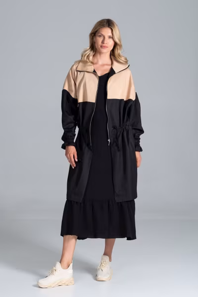 Płaszcz Model M817 Black/Beige - Figl — zdjęcie 2