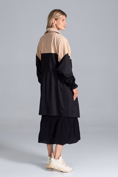 Płaszcz Model M817 Black/Beige - Figl — zdjęcie 3