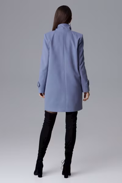 Płaszcz Damski Model M625 Blue - Figl — zdjęcie 2