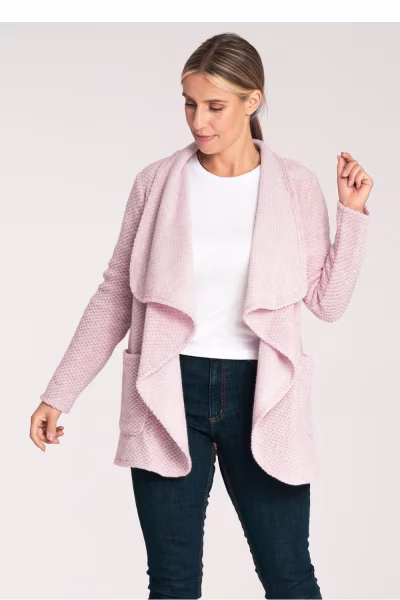 Sweter Kardigan Model M1043 Pink - Figl — zdjęcie 1