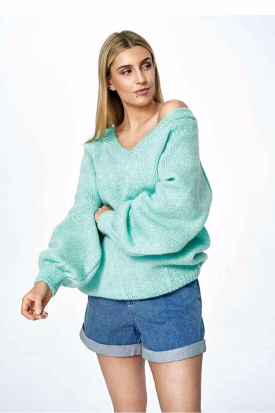 Sweter Damski Model M898 Mint - Figl — zdjęcie 2