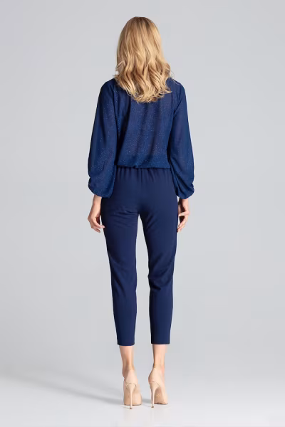Spodnie Damskie Model M689 Navy - Figl — zdjęcie 3