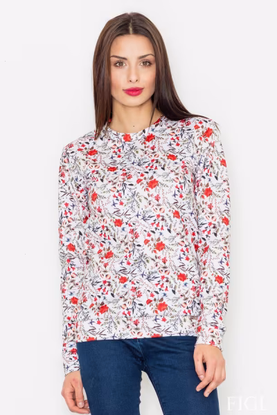 Bluza Damska Model M541 Wzór 57 White - Figl — zdjęcie 1