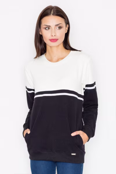 Bluza Damska Model M511 Black/Ecru - Figl — zdjęcie 1