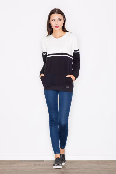 Bluza Damska Model M511 Black/Ecru - Figl — zdjęcie 2