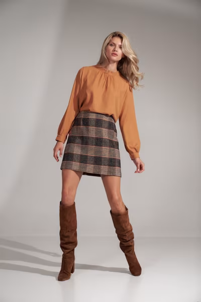 Bluzka Model M730 Brown - Figl — zdjęcie 2