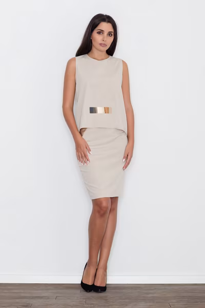 Spódnica Komplet Model M584 Beige - Figl — zdjęcie 1