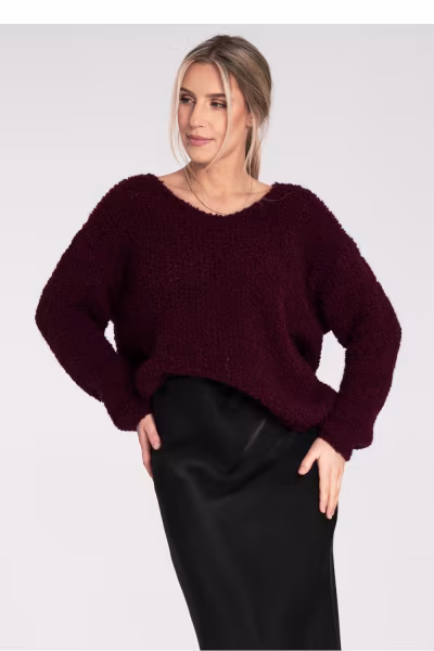 Sweter Damski Model M1108 Bordo - Figl — zdjęcie 1