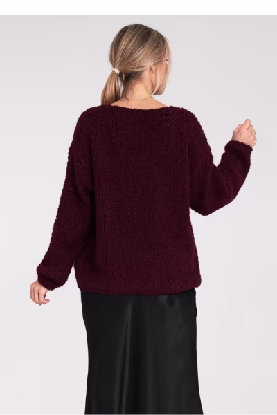 Sweter Damski Model M1108 Bordo - Figl — zdjęcie 3