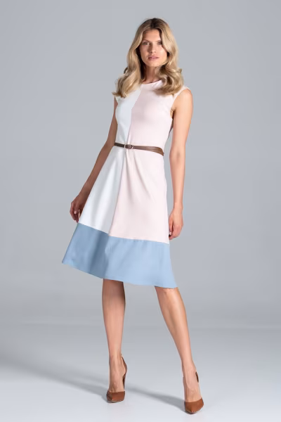 Sukienka Model M815 Ecru/Pink/Blue - Figl — zdjęcie 1