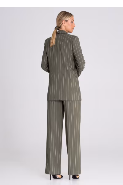 Marynarka Model M951 Oliwka Paski - Figl — zdjęcie 3