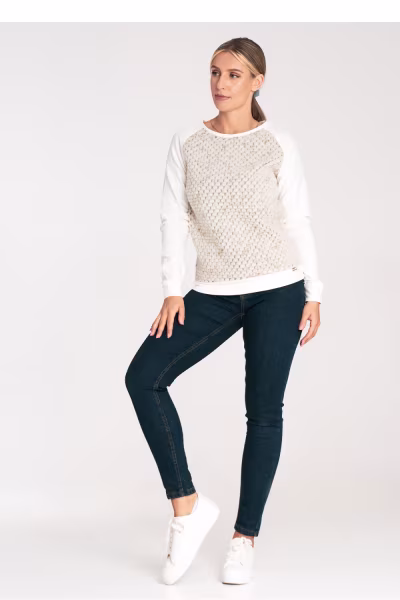 Bluza Damska Model M1046 Ecru - Figl — zdjęcie 2