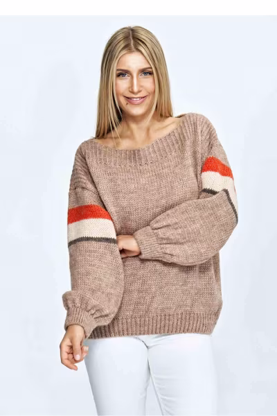 Sweter Damski Model M909 Brown - Figl — zdjęcie 2