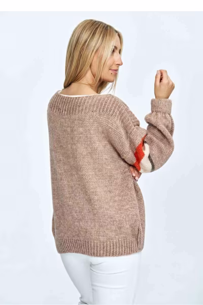 Sweter Damski Model M909 Brown - Figl — zdjęcie 3