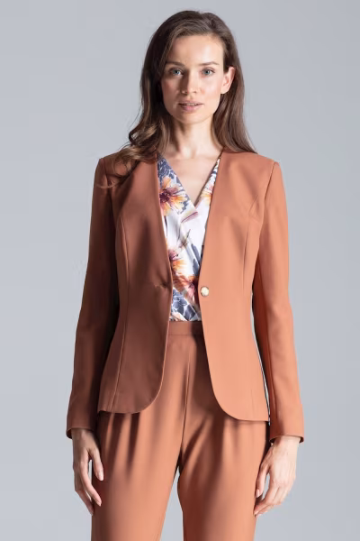 Żakiet Model M678 Brown - Figl — zdjęcie 1