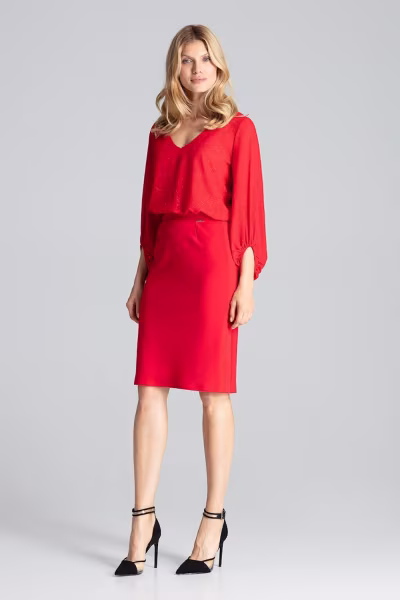 Spódnica Model M688 Red - Figl — zdjęcie 1