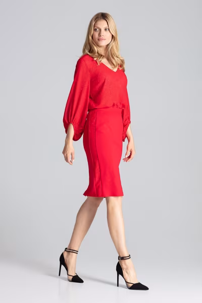 Spódnica Model M688 Red - Figl — zdjęcie 2