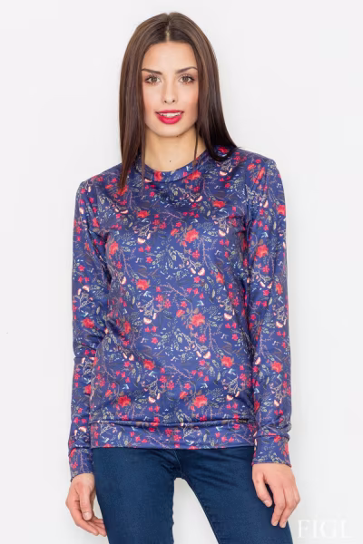 Bluza Damska Model M541 Wzór 58 Blue - Figl — zdjęcie 1