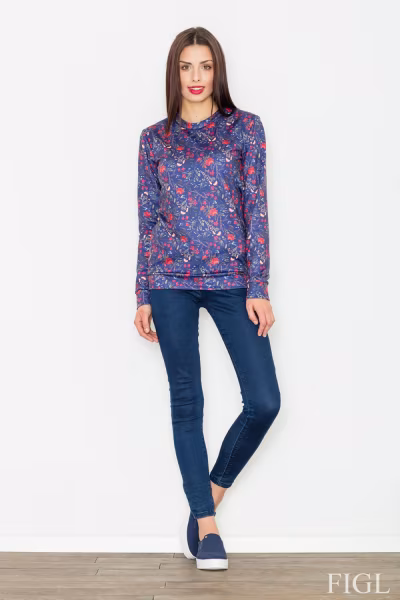 Bluza Damska Model M541 Wzór 58 Blue - Figl — zdjęcie 2