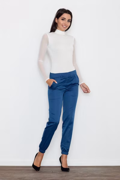 Spodnie Damskie Model M556 Blue - Figl — zdjęcie 1