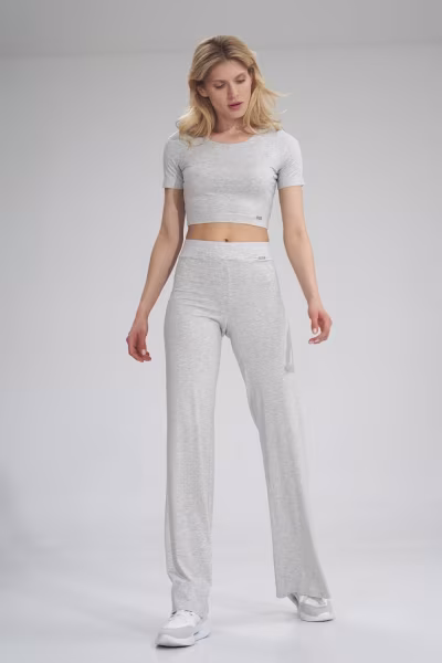 Spodnie Damskie Model M749 Grey Melange - Figl — zdjęcie 1