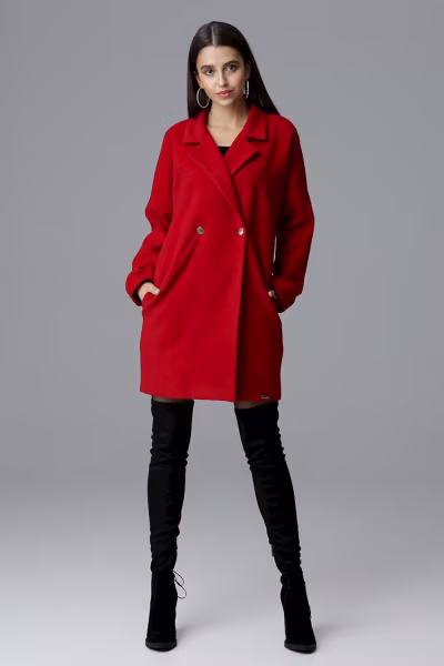 Płaszcz Damski Model M625 Red - Figl — zdjęcie 1
