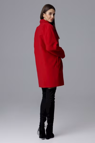 Płaszcz Damski Model M625 Red - Figl — zdjęcie 2