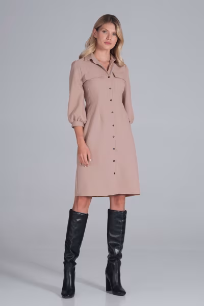 Sukienka Model M849 Beige - Figl — zdjęcie 1