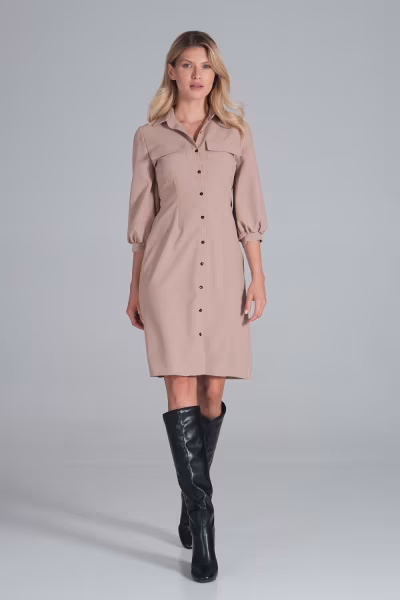 Sukienka Model M849 Beige - Figl — zdjęcie 2