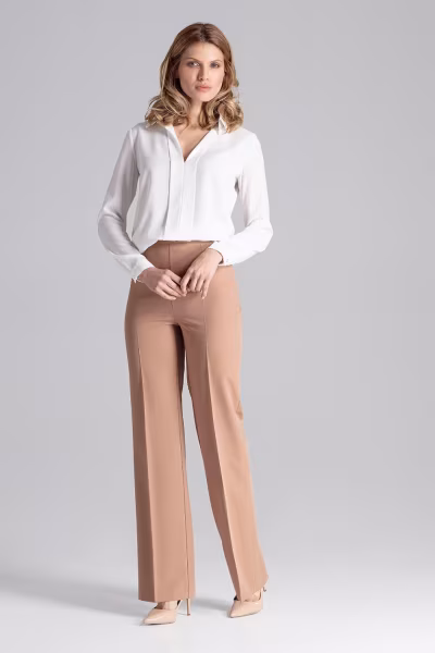 Spodnie Damskie Model M657 Brown - Figl — zdjęcie 2