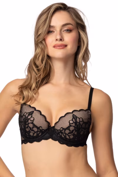 Biustonosz push up Biustonosz Push-up Model Venice M-4023/11 Black - Mat — zdjęcie 3