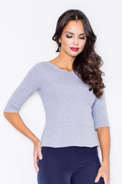 Bluzka Model 309 Grey - Figl — zdjęcie 1