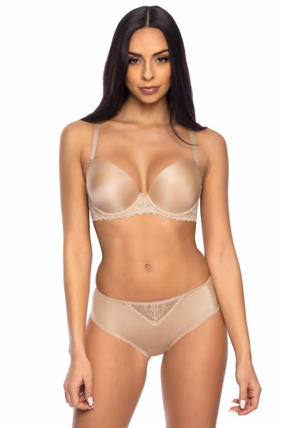 Biustonosz push up Biustonosz Push-up Model 0155/11/1 Jennifer II Beige - Mat — zdjęcie 2