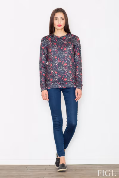 Bluza Damska Model M541 Wzór 59 Black - Figl — zdjęcie 2