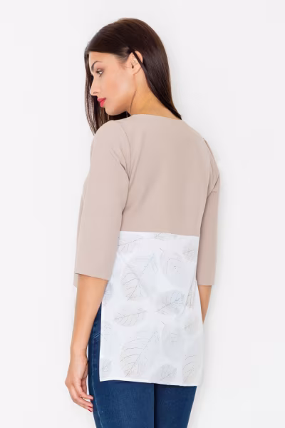 Bluzka Model M525 Beige - Figl — zdjęcie 3